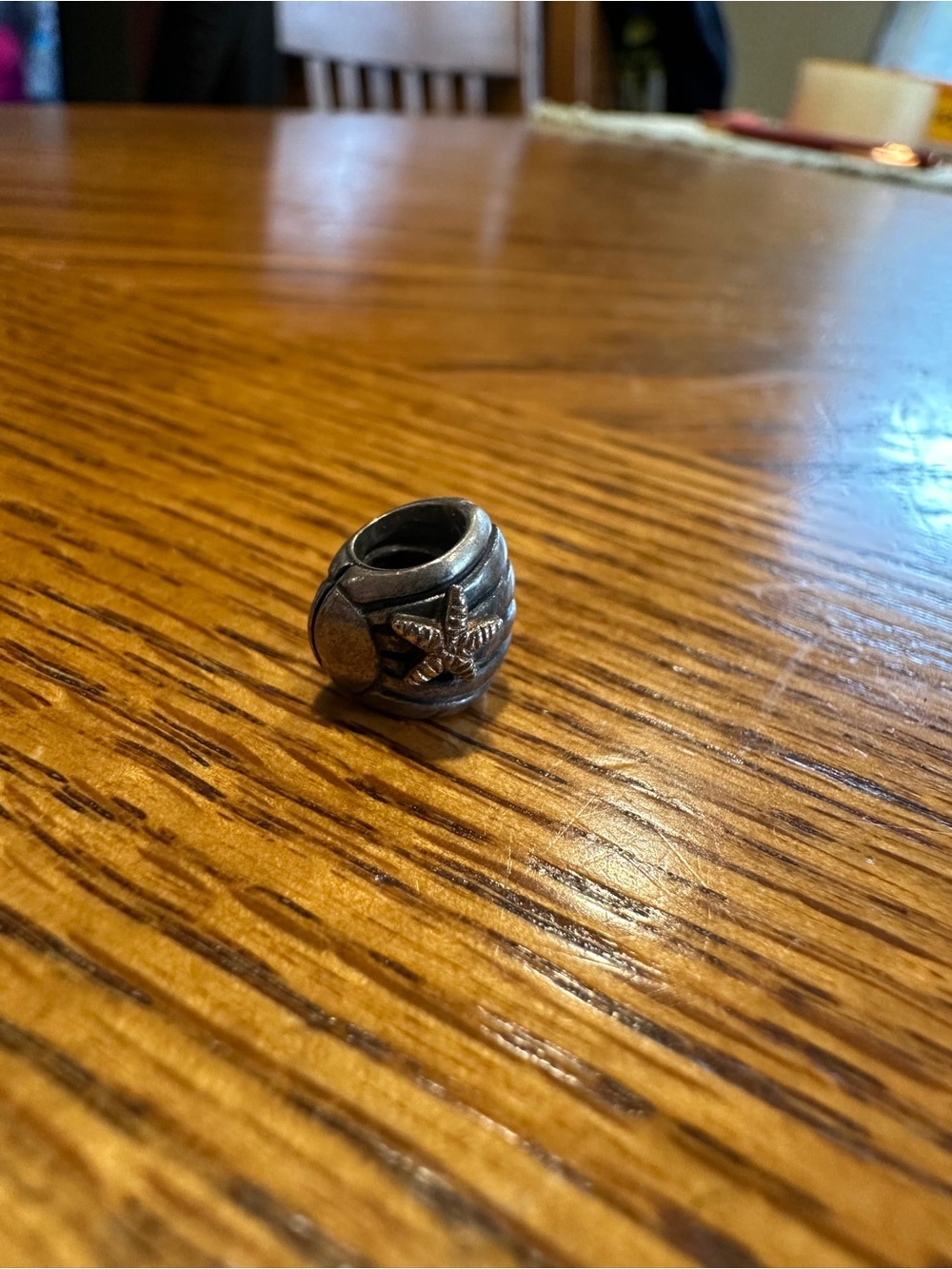 Pandora Silver Charm with Gold Starfish Accent - Picture 4 of 5